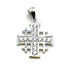 Sterling Silver With Stone Jerusalem Cross Pendant